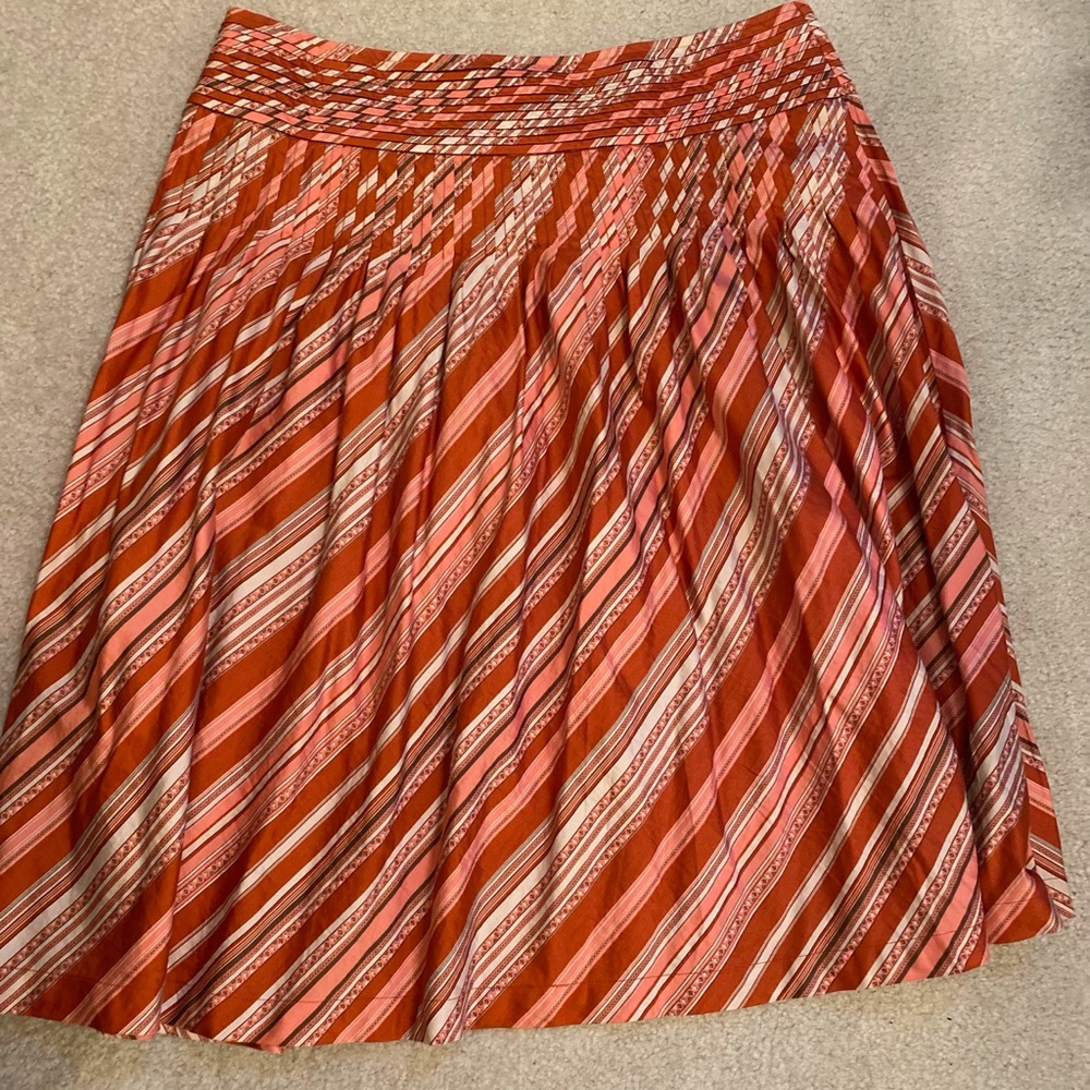Talbots striped pleated skirt